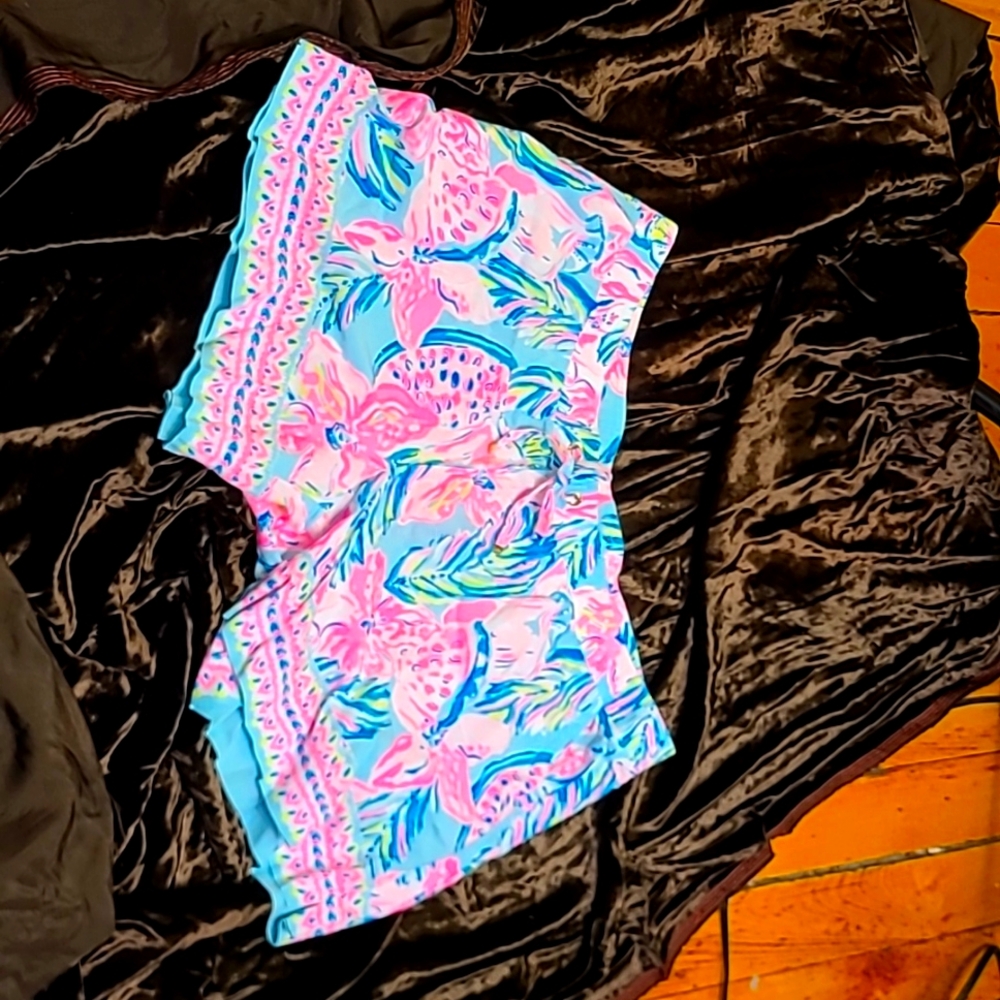 Lilly Pulitzer Katia drawstring short Blue Ibiza